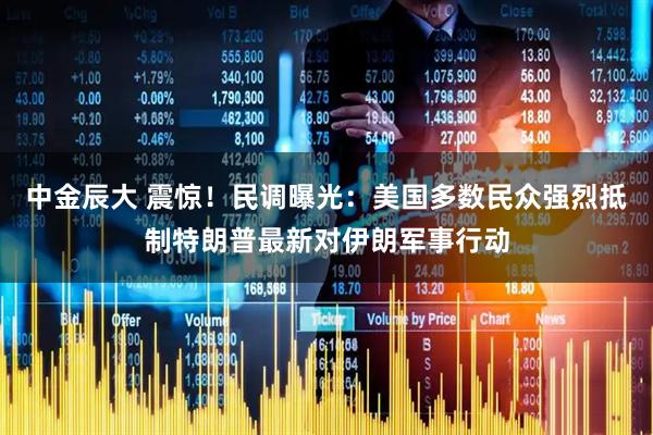 中金辰大 震惊！民调曝光：美国多数民众强烈抵制特朗普最新对伊朗军事行动