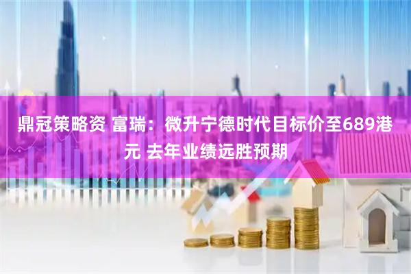 鼎冠策略资 富瑞：微升宁德时代目标价至689港元 去年业绩远胜预期