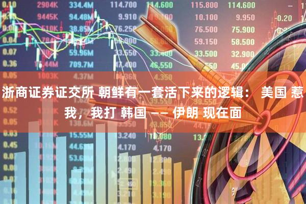 浙商证券证交所 朝鲜有一套活下来的逻辑： 美国 惹我，我打 韩国 —— 伊朗 现在面