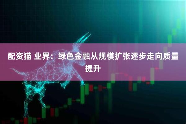 配资猫 业界：绿色金融从规模扩张逐步走向质量提升