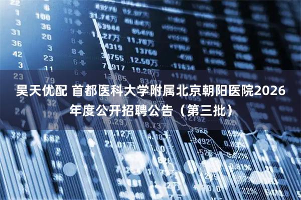 昊天优配 首都医科大学附属北京朝阳医院2026年度公开招聘公告(第三批)